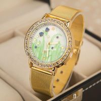 2014 neue mode frauen kleid quarzuhr damen gold voller stahl armbanduhren strass armband beiläufige uhr uhr frauen reloj