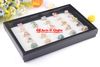 Black/White Ring Tray With Cover 100 Hole For Rings Display Jewelry Box Rings Earrings Stud Holder Shows Case Jewelry Organizer Tray