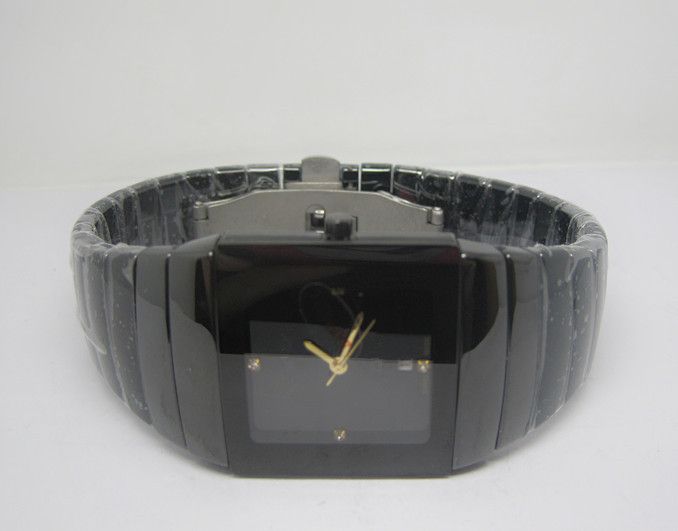 새로운 패션 세라믹 시계 블랙 세라믹 석영 시계 시계 Sapphire Glass Auto Date Wristwatches RA06265Q