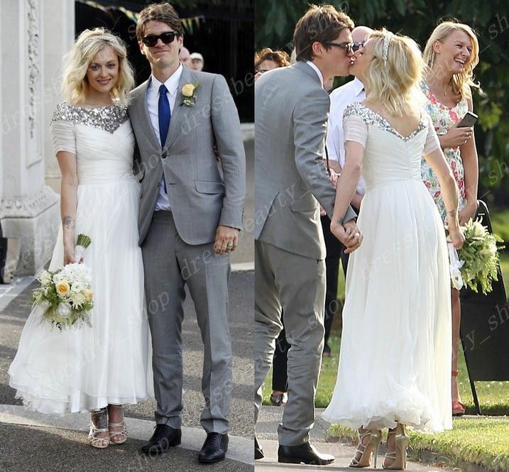 simple wedding dress celebrity
