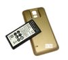 6500mAh Pil + 3 opotional Arka Renk Kapak Kılıf İçin Sam Galaxy S5 SV I9600 I9602 SM-G900T G900V G900PH G900A G900F 100pcs / çok Uzatılmış