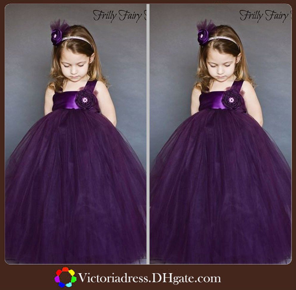 flower girl dresses plum color
