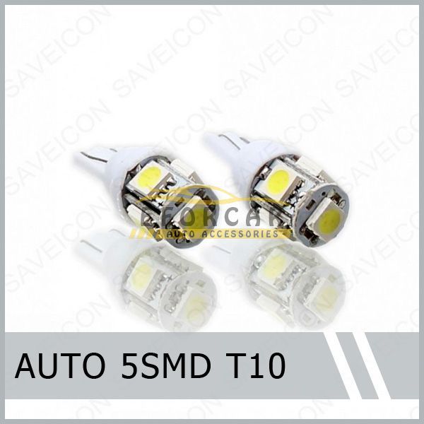 30 X 5SMD HID белые светодиоды 5050 лампы T10 168 194 2825 W5W 921 12 В клин для освещения номерного знака новый 6955971