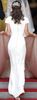 Vintage Prisvärd Pippa Middleton Bridesmaid Dress Billiga Enkel Designer Vit Bröllopsklänningar En Linje Draped Neck Bridal Gowns UK