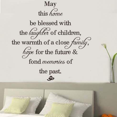 May This Home Be Blessed Vinyl Wall Quotes Wall Art Stickers Wall Decals
