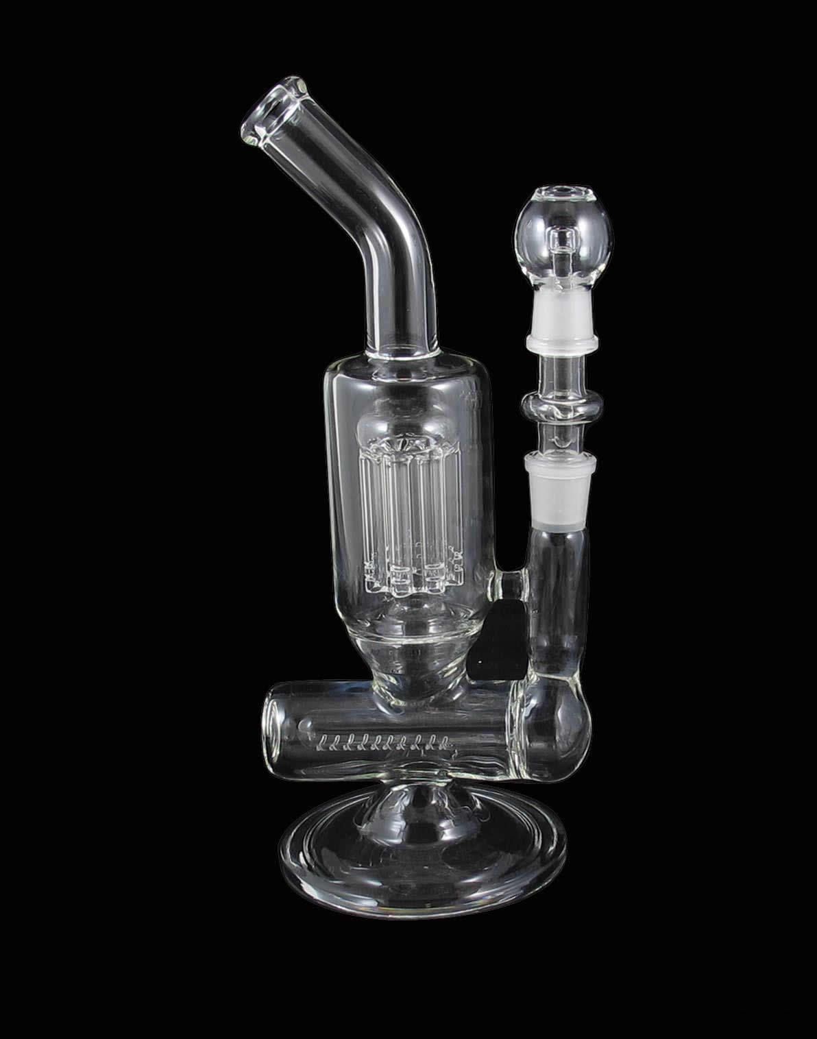 Darmowa Wysyłka Szklana Woda Perc PerColator Clear 8 Arm Fajny Rury szklane Rury szklane Bubbler Szklany Rig Oil Rura Wodna