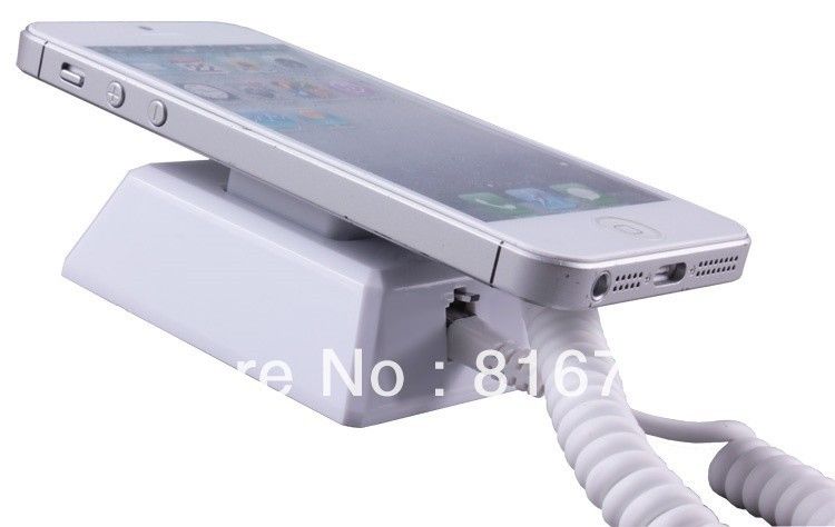 Wall Mounted Cell Phone Security Exhibition Anti Theft Display Alarm Retail Stand Holder With Charge Function Remote Control