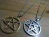 Silver / Gold Ze Stali Nierdzewnej Pentagram Szatańskiego Cześć Charm Naszyjnik Wisiorek