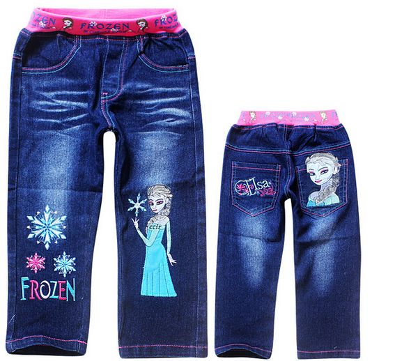 2019 Hot Top 2014 Summer New Girls Trousers Frozen Elsa Anna Cartoon