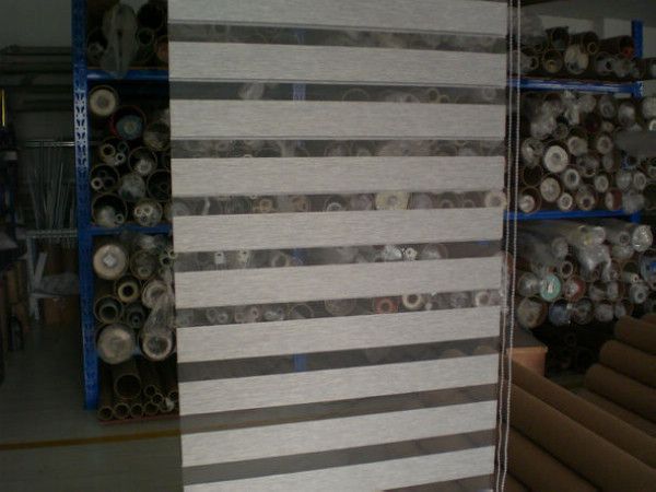 Roller Zebra Blinds/Light Filtering Sheer Shade in Grey Curtains for Living Room 32in*48in/81cm*121cm 
