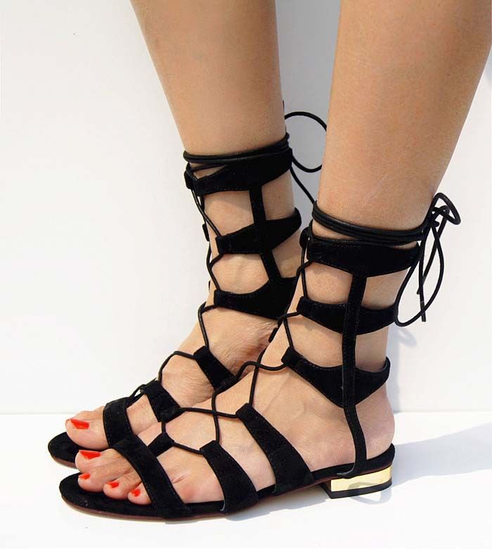 womens black low wedge sandals