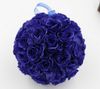 ホット ！ 10ピースロイヤルブルー5インチローズフラワーキスボールの結婚式の花の装飾