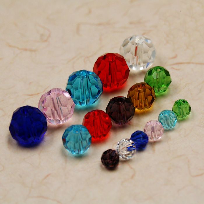 2018 32 Faceted Crystal Quartz Glass Beads Transparent ...