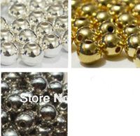 Wholesale 6mm CCB Beads Silver gold rhodium Plating Round Acrylic CCB Spacer Beads For Chunky Necklace Making F739