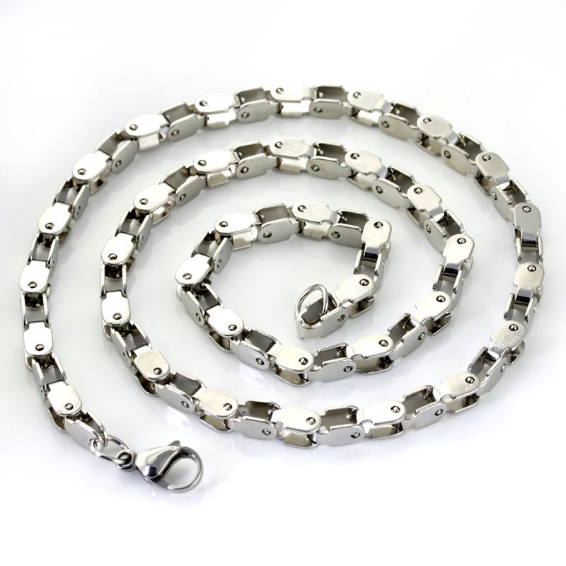 21.6 Stainless Steel Mens Bike Necklace Box Chain Fashion Bicycle Chain From Gifts1985, 5.03