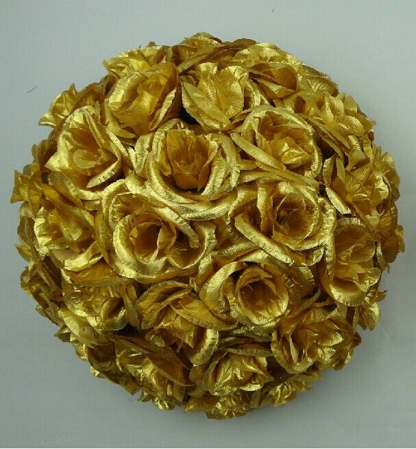 12 "/ 30 cm gold künstliche rose seide blume küssen bälle weihnachten ornamente geburtstag hochzeitsfest dekorationen liefert