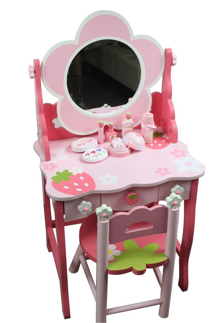 childrens wooden vanity set