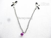 Wholesale Metal Chained Nipple Clip Clamps with Mini Bell Female BDSM Games Sex Toy Bondage Adult Product Toys JD1131