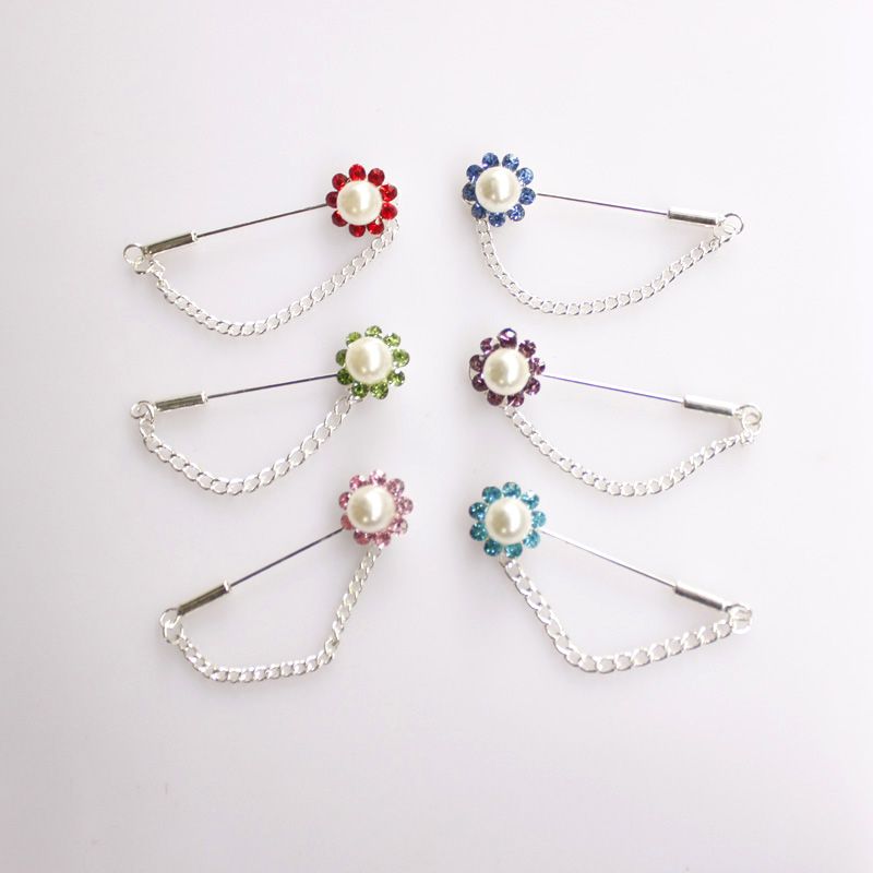 

hot selling 24 pcs chain brooch hijab pin for scarf hijab pins in 48 mm long free