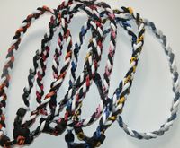 2016 titanium necklace 3 rope necklace tornado sports braide...