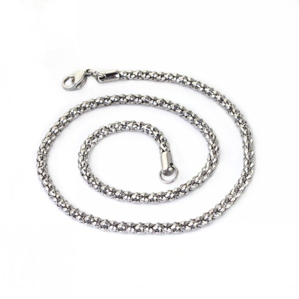 

Прохладный нержавеющей стали попкорн цепи ожерелье моды ювелирных очарование ро