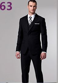 2014 Mens Business Suits Brown Suit Ticket Pocket Groom Tuxedos Peak ...