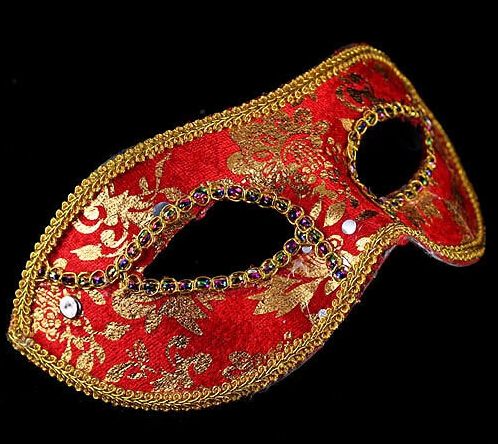 Demi Masque Halloween Mascarade masque mâle Venise Italie tête plate dentelle tissu lumineux masques247n