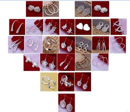 hot New mixed 50pair Lady girl earring 925 sterling silver Jewellery factory price Fashion Jewellery Manufacturer 995