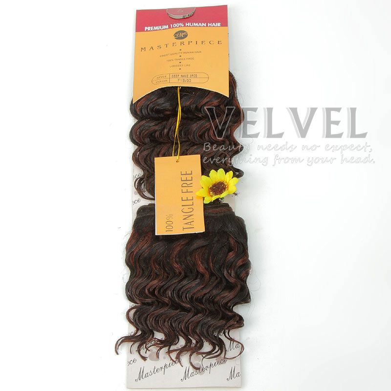 Masterpiece Deep Wave Color 1b 33 Pack Human Hair Mix Synthetic