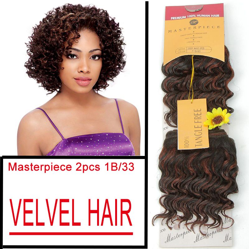 Masterpiece Deep Wave Color 1b 33 Pack Human Hair Mix Synthetic