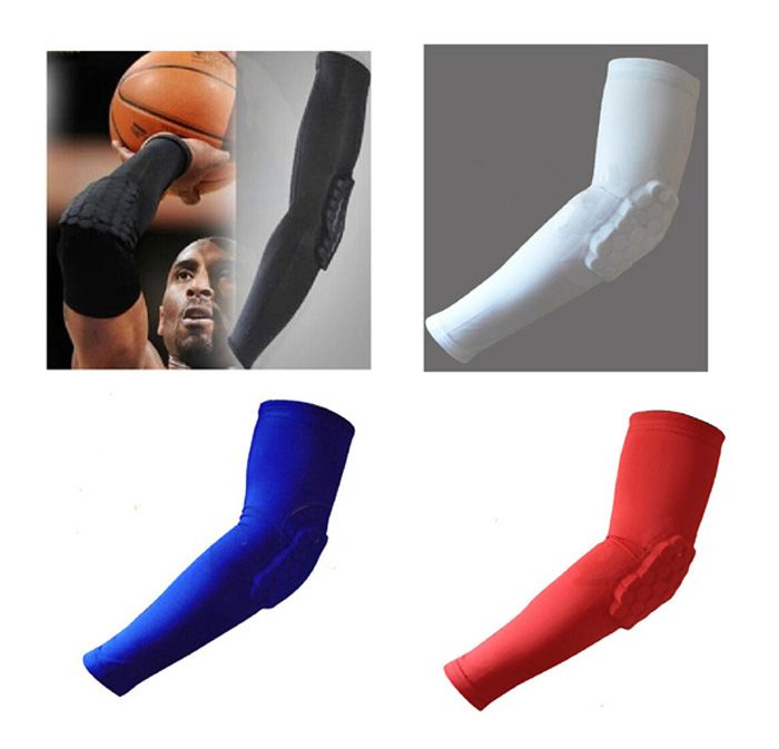 Basketball Arm Sleeve With Elbow Pads Protector Anti-Shock Stretch PaddJB 