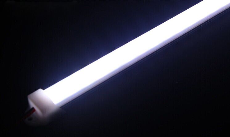 50 -кратный светодиодный стрипт 5630 SMD Cool Theple White Rigid Bar 72 светодиоды 3500 Lumen Led Light с корпусом в стиле u »с крышкой с конечной крышкой от DHL