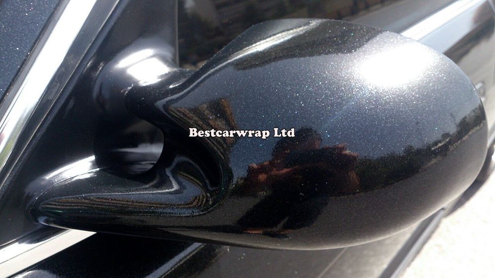 Black Shiny Glossy Glitter Vinyl Metallic Gloss Car Wrapping Film With