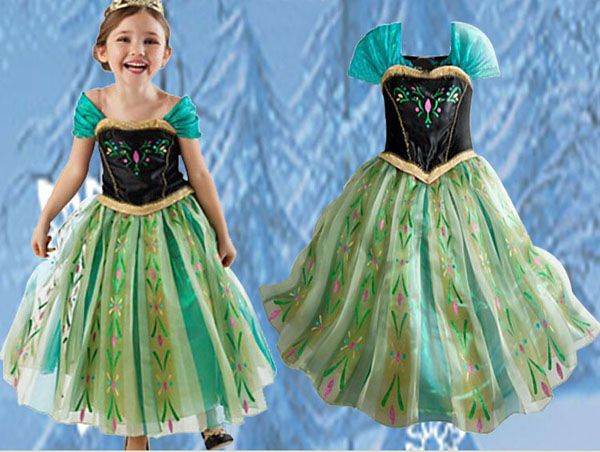 Frozen Princess Queen Elsa Anna Costume Dress Tulle Girls Dresses cloak cape 3-8Yrs by DHL 60pcs/lot Frozen Princess Queen Elsa Anna Costume Dress Tulle Girls Dresses cloak cape 3-8Yrs by DHL 60pcs/lot