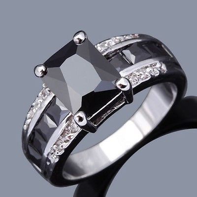 Großhandel billig Größe 7,8,9,10, Luxus Schmuck Saphir Silber Frauen Ring Geschenk