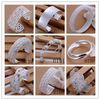 Mixed Order high quality plated 925 sterling silver bangles fashion classic jewelry for women Christmas gift free shipping 9pcs/lot