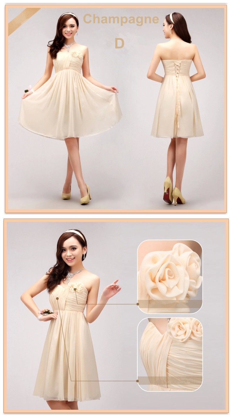 2014 New Cheap Nude Pink Lilac Light Blue Champagne Chiffon Bridesmaid