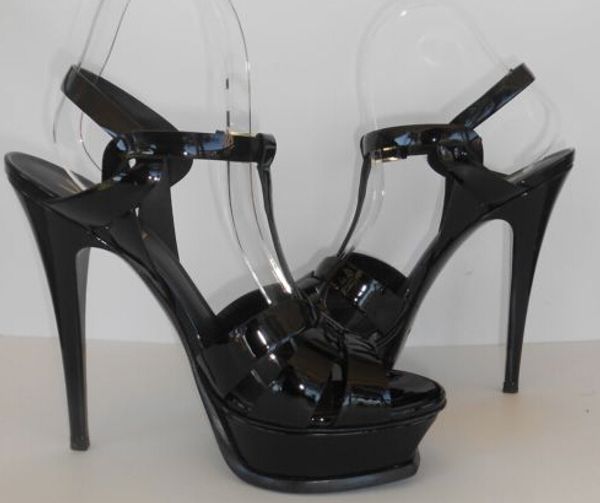 

Ladie fa hion high heel andal hoe tribute patent leather buckle pump platform andal black peep toe d 039 or ay cutout t trap