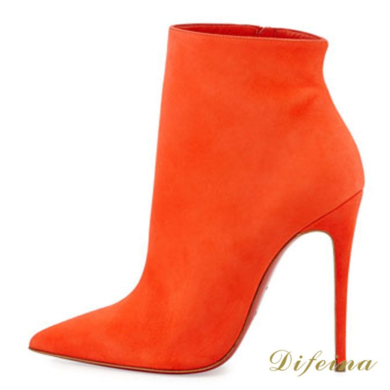 ankle boots orange