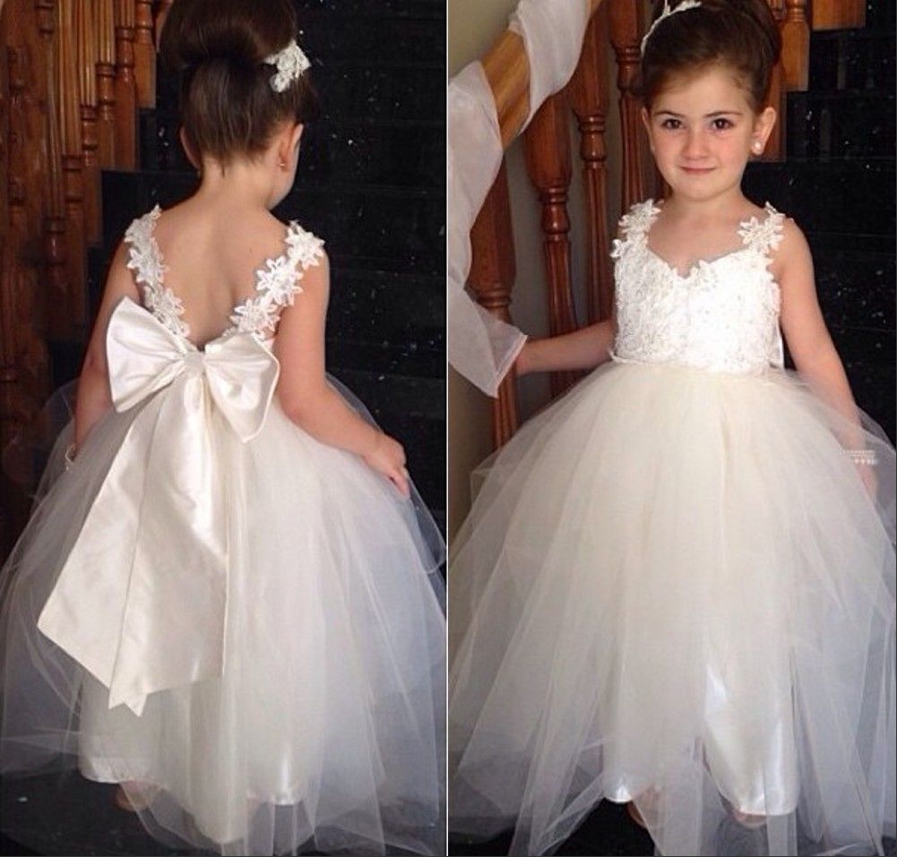 white bridesmaid dresses child