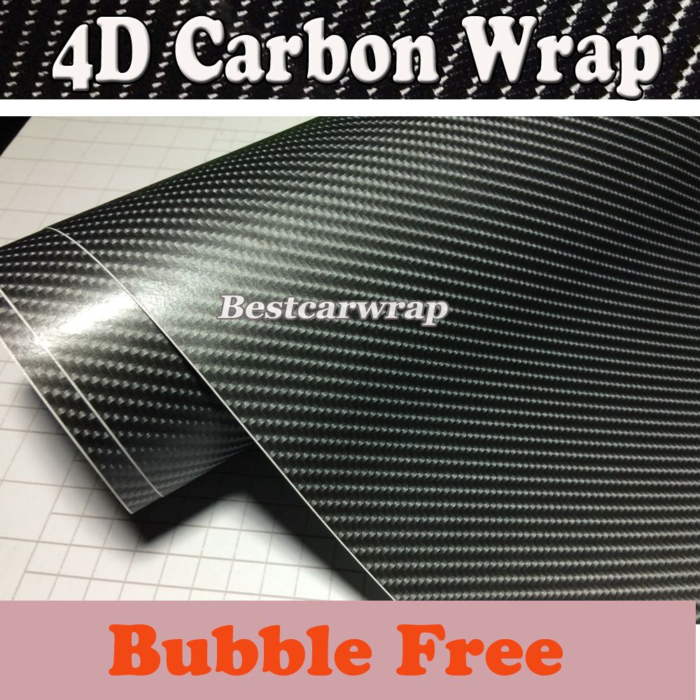 2020 Dark Gray 4D Carbon Fiber Vinyl Like Realistic Glossy Grey Carbon