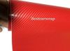 Rode 4D koolstofvezel vinyl zoals realistische koolstofvezelfilm voor auto wikkel met luchtballonvrije auto bedekkende huidmaat 1.52x30m