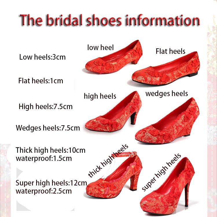 2016 New Arrived 6 Styles Bridal Wedding Shoes Classic Chinese Style