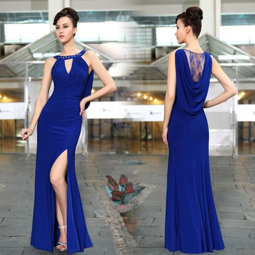 vestido azul safira