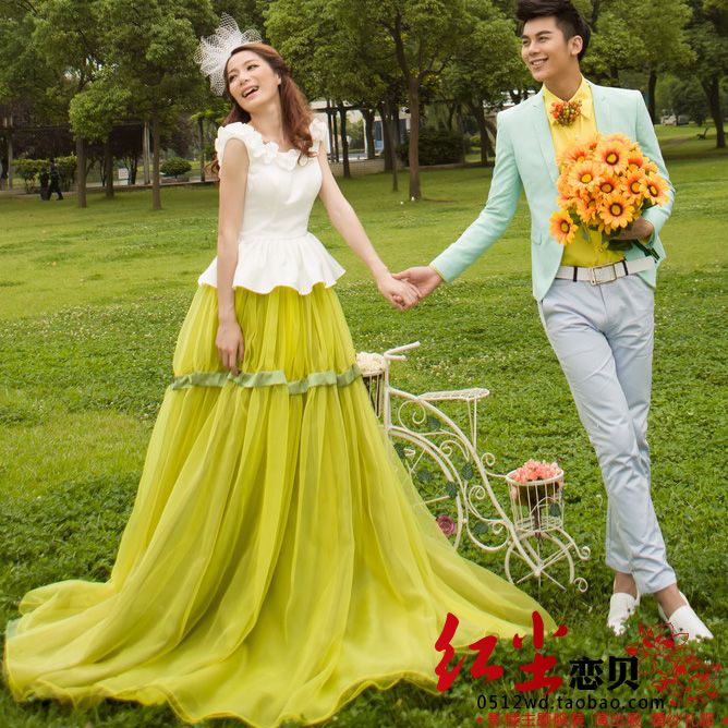 wedding dress couple