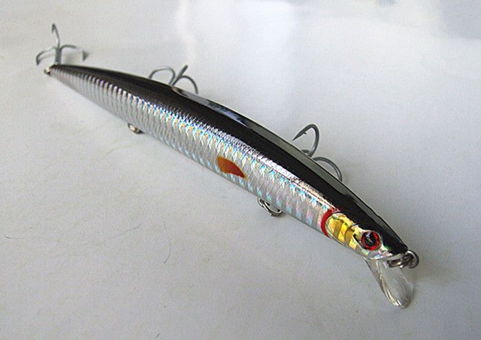 145 centimetri 20g richiamo di pesca in mare gioco attrezzatura Cina gancio ciprinidi esca forma snella richiamo plastica esca dura lancio spinner esca galleggiante 7073952