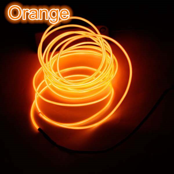3M LED Flexible EL Wire Rope Tube Lamp Light With Controller For Xmas CAR party decoration