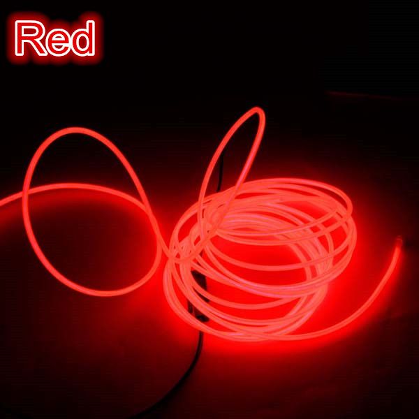 3M LED Flexible EL Wire Rope Tube Lamp Light With Controller For Xmas CAR party decoration