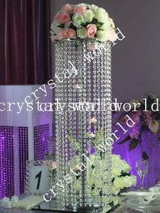 Хрустальный держатель свечи с цветочным стойкой, свадебный цветочный стенд центральной стойки