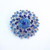 1,7 tums vintage stil blå rhinestone kristall diamante brudtärna bröllop brosch